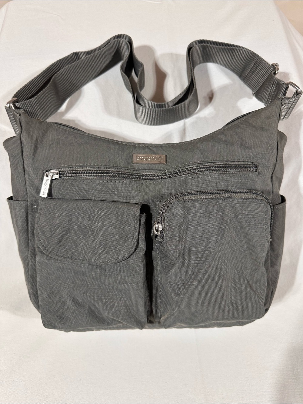 Baggallini Charcoal Gray Multi-Pocket Crossbody Bag